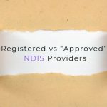 Ripped open page stating registered verses approved NIDS providers